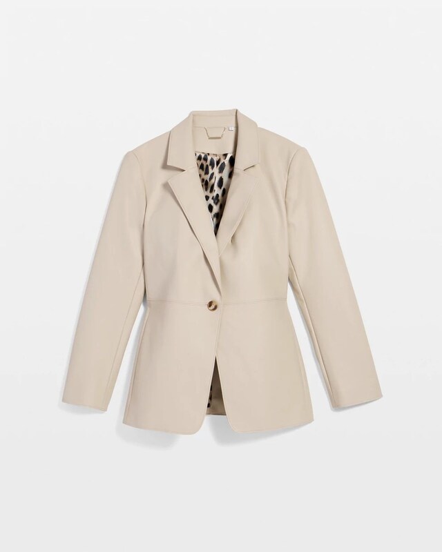 Faux Leather Blazer - image 5